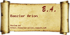 Baszler Arion névjegykártya
